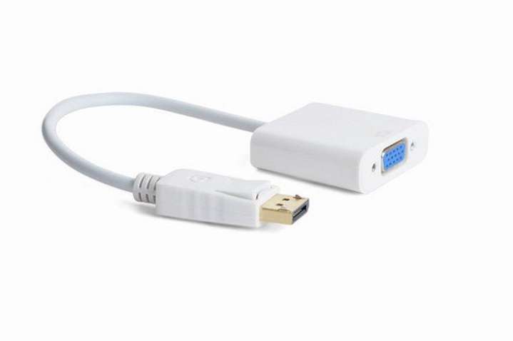 Адаптер-перехідник  Cablexpert (A-DPM-VGAF-02-W) DisplayPort - VGA 0.15м