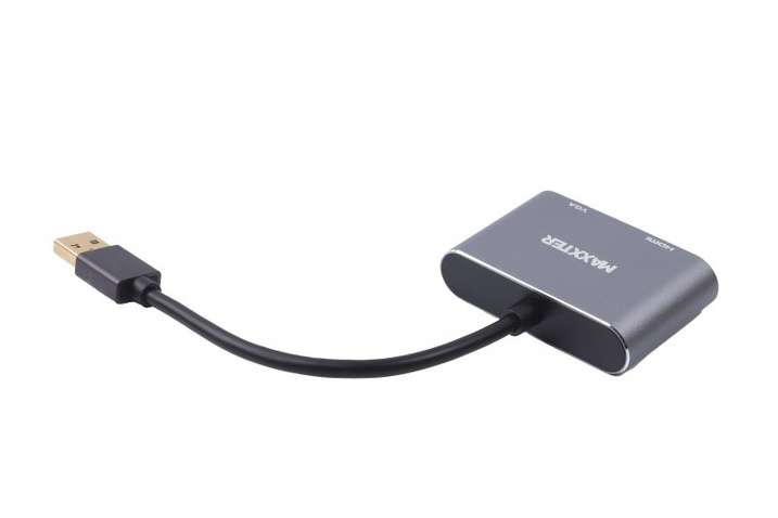 Адаптер-перехідник  USB-A на HDMI/VGA Maxxter