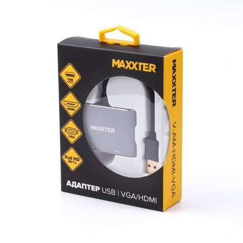 Адаптер-перехідник  USB-A на HDMI/VGA Maxxter