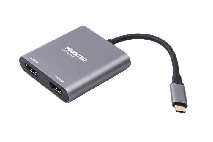 Адаптер-перехідник  Maxxter USB-C на 2 HDMI (2 незалежні екрани)