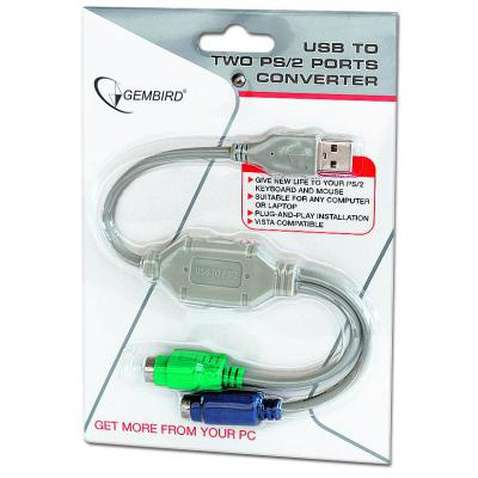 Адаптер USB-2xPS/2 Cablexpert  (UAPS12)