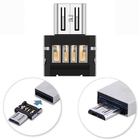 Адаптер  Lapara USB 2.0 A Female to USB-Micro Male чорний