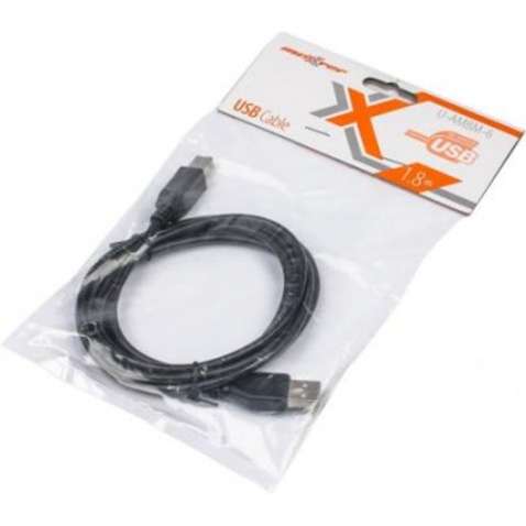 Кабель USB  Maxxtro/Maxxter U-AMBM-6 (AM/BM) 1.8m Black