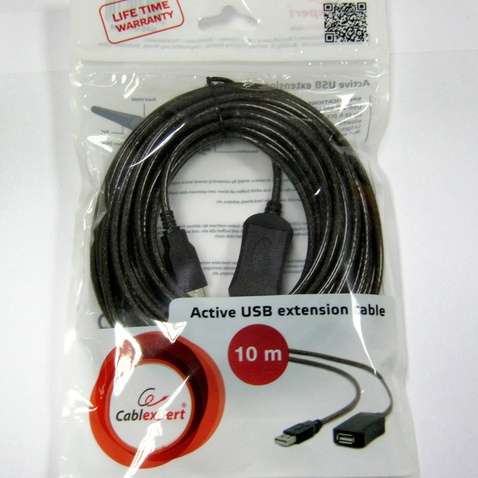 Кабель USB (AM/AF) 10m активный Cablexpert UAE-01-10M удлинитель