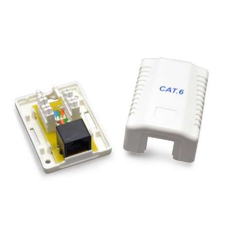 Розетка  Cablexpert (NCAC-2F5E-01) 2хRJ-45, Cat5Е,