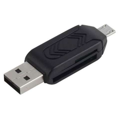 Кардридер STLab USB Micro USB male на microSD, microSDHC, SD, SDHC, SDXC, USB пластик