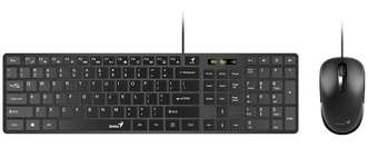 Комплект (клавіатура + миша) Genius C-126 SlimStar USB Black Ukr 31330007407