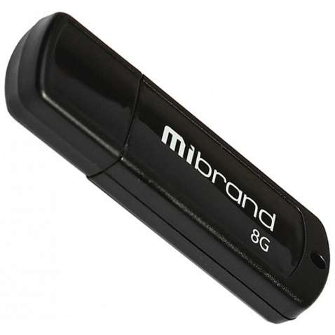 Флешка 8GB USB 2.0 Mibrand Grizzly Black (MI2.0/GR8P3B)