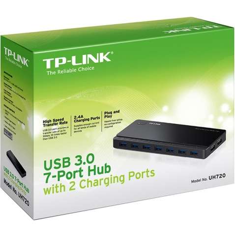 USB концентратор USB3.0 TP-Link UH720 Black 7хUSB3.0