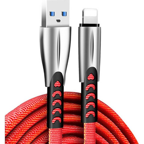 Кабель  Colorway USB - Apple Lightning (zinc alloy) 2.4А 1м красный