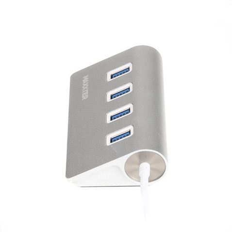 Концентратор  Maxxter USB 3.0 Type-A 4 ports silver (HU3A-4P-01)