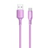 Кабель  ColorWay USB-microUSB, soft silicone, 2.4А, 1м, Purple (CW-CBUM044-PU)