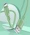 Кабель  ColorWay USB-microUSB, soft silicone, 2.4А, 1м, Green (CW-CBUM042-GR)