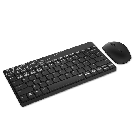 Комплект (клавіатура + мишка) Rapoo 8000M Wireless Black