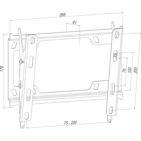 Кріплення настінне ТВ Simpler 28EN 22"- 43" похиле