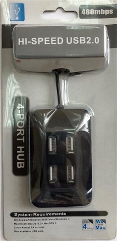 Концентратор USB 2.0 Atcom TD1004 (9579) 4хUSB2.0