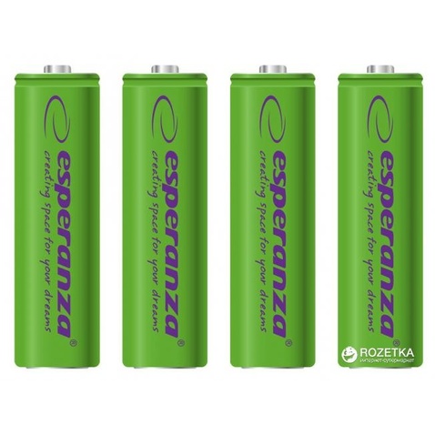 Акумулятор Esperanza EZA104G AA(HR6) 2000mAh 1x4 шт. Зелений