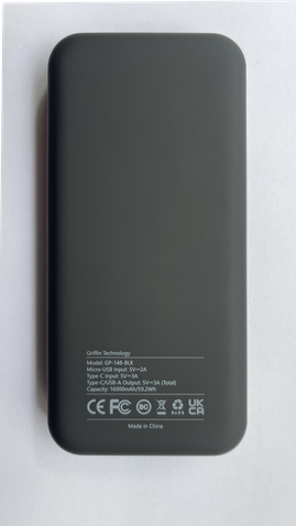 Зовнішній акумулятор (Power Bank)  Griffin GP-148-BLK 16000mAh Black