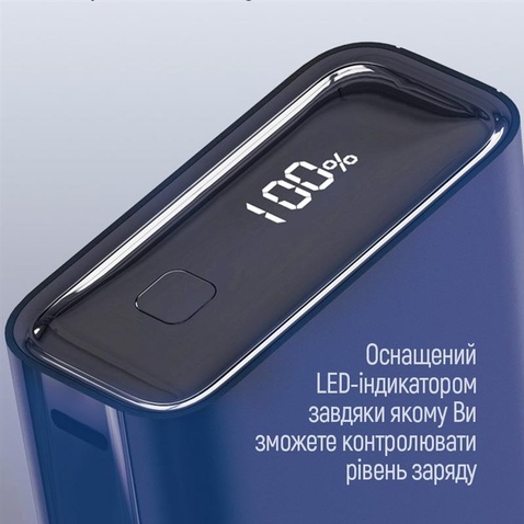 Зовнішній акумулятор (Power Bank) Colorway 20000mAh Full power (USB QC3.0 + USB-C PD 22.5W) Blue