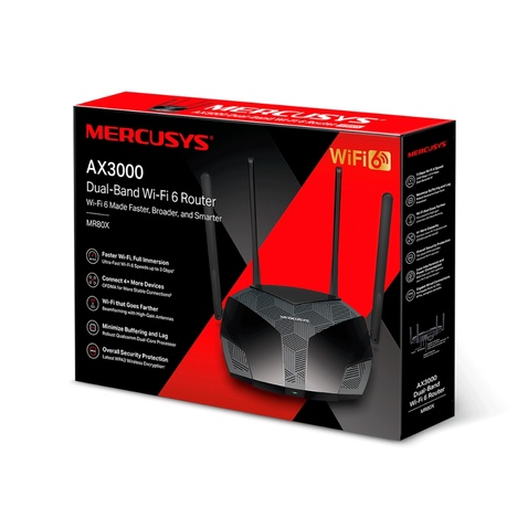 Маршрутизатор Wi-Fi Mercusys Technologies MR80X