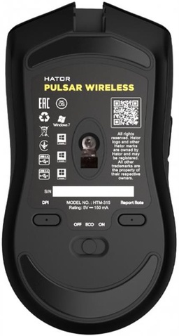 Мишка бездротова Hator Pulsar Wireless Black (HTM-315) USB