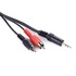 Аудіокабель Cablexpert  (CCA-458-20M) 3.5mm-2хRCA 20м, стерео, Black