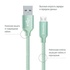 Кабель ColorWay USB-MicroUSB, 1м Mint (CW-CBUM002-MT)