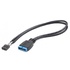 Кабель  Cablexpert (CC-U3U2-01) USB2.0 - USB3.0, внутрішній, чорний, 0.15м