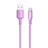 Кабель  ColorWay USB-microUSB, soft silicone, 2.4А, 1м, Purple (CW-CBUM044-PU)