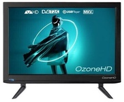 Телевізор 19" OzoneHD 19HN82T2, 1366х768, Частота: 60 Гц, Яскравість: 150 кд/м2, Тюнер: Аналоговий (PAL, SECAM, NTSC), Цифровий (DVB-T2, DVB-C), Роз`єми: HDMI/USB, 1 Компонентний вихід, 1 Композитний вхід, 1хVGA, 1x USB 2.0, 2x 6 Вт