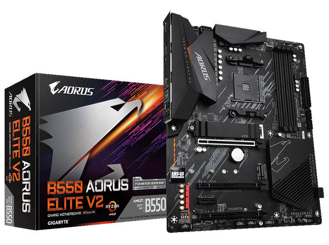 Материнська плата GIGABYTE B550 AORUS ELITE AX V2 sAM4 B550 4xDDR4 HDMI-DP Wi-Fi 2*M.2 ATX