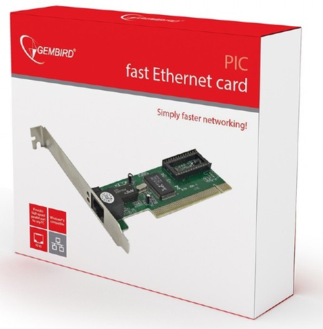 Мережева карта Lan Gembird NIC-R1 10/100 100Base-TX PCI Realtek chipset