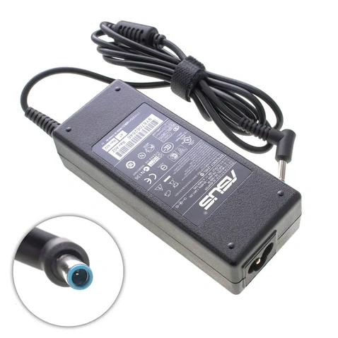 Блок живлення для ноутбука ASUS 19V, 4.74A, 90W, 4.5*3.0-PIN, 3 hole, L-образний разєм, black (без кабеля)
