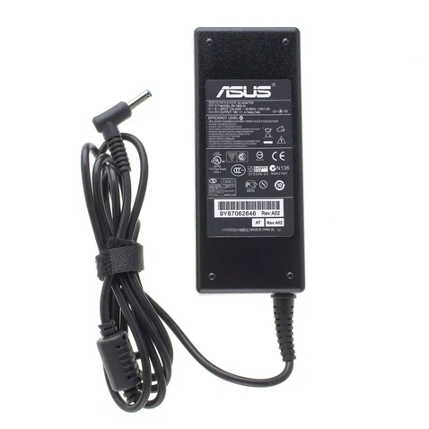 Блок живлення для ноутбука ASUS 19V, 4.74A, 90W, 4.5*3.0-PIN, 3 hole, L-образний разєм, black (без кабеля)
