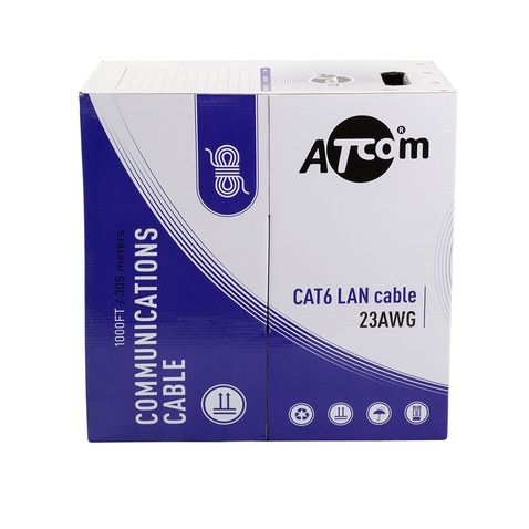 Кабель Atcom Premium (60707) Cat.6e FTP 0.51mm CU 305м. Вита пара, мідь(Пометрово)