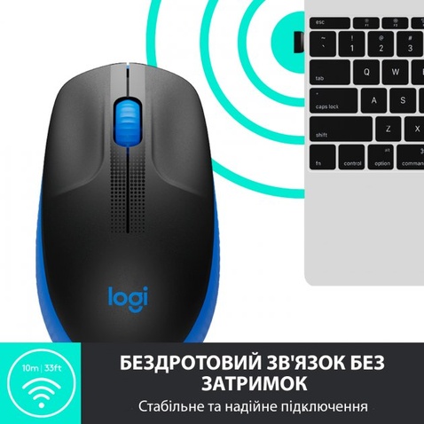 Мишка бездротова Logitech M190 (910-005907) Blue