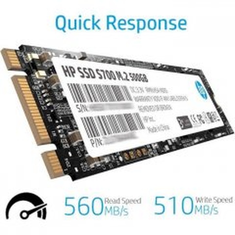Накопичувач SSD M.2 2280 500GB S700 HP (2LU80AA#ABB) внутрішній, S700, 3D TLC NAND, SATA III