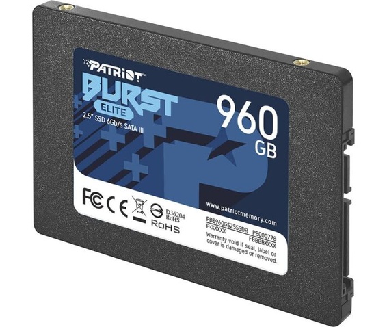Накопичувач 2.5" SSD 960GB Patriot Burst Phison (PBE960GS25SSDR)