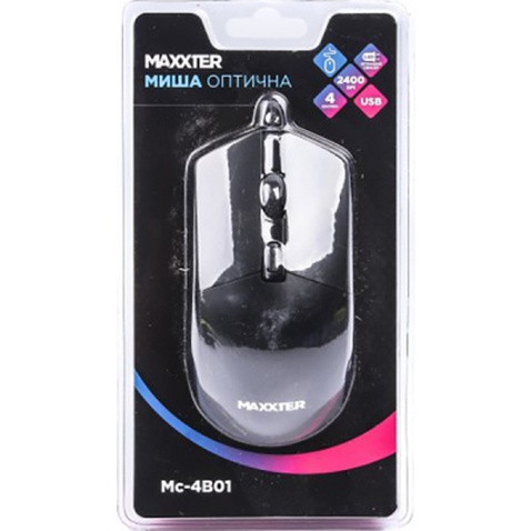 Мишка Maxxter Mc-4B01 Black USB