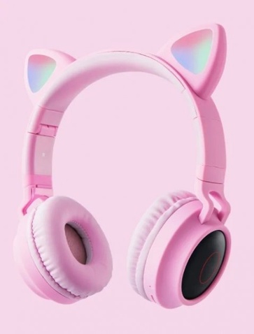 Навушники Hoco W27 Bluetooth MP3 Cat ear (pink)