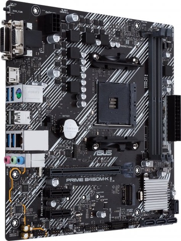 Материнська плата  ASUS PRIME B450M-K II sAM4 B450 2xDDR4 DVI-VGA M.2 mATX