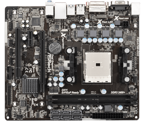 б\в Материнська плата  ASRock FM2A75M-DGS A55,