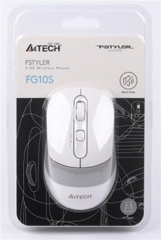 Мишка бездротова A4-Tech Fstyler FG10S White