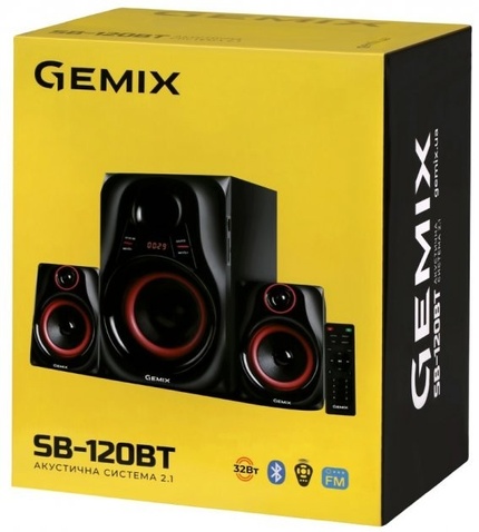 Колонки Gemix SB-120BT Black/Red