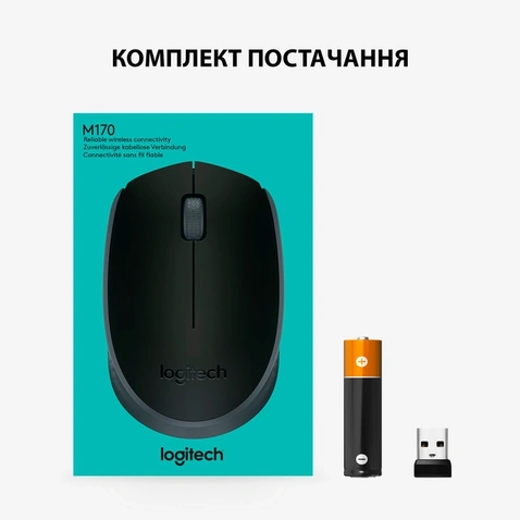 Мишка Logitech M171 Black (910-004424) бездротова