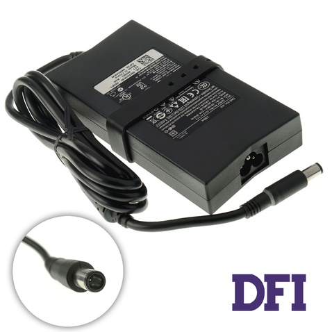 Блок живлення для ноутбука DELL SLIM 19.5V, 6.7A, 130W, 7.4*5.0-PIN, 3 hole, black (без кабеля!)