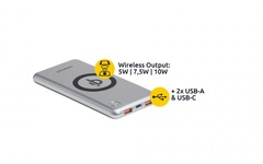 Зовнішній акумулятор (Power Bank)  Intenso WPD10000 QC&WRL 10000mAh Silver