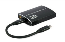 Адаптер-перехідник Cablexpert (A-CM-HDMIF2-01) USB-C - 2HDMI/PD/Аудио 3,5
