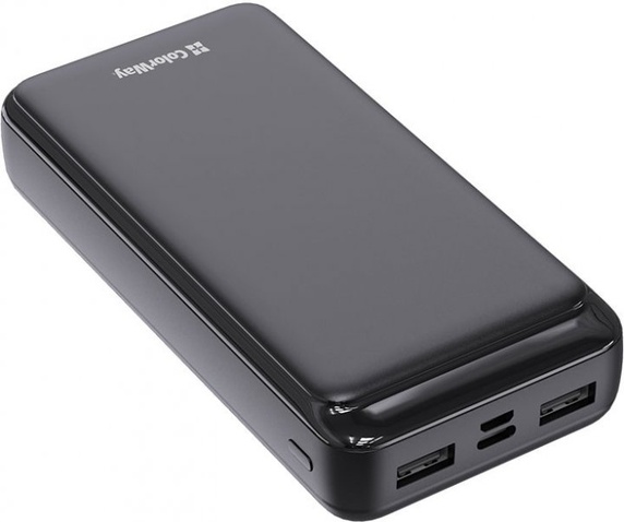 Зовнішній акумулятор (Power Bank)  Colorway 20000mAh Slim, Black