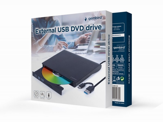 Зовнішній привід  Gembird DVD-USB-03, USB2.0